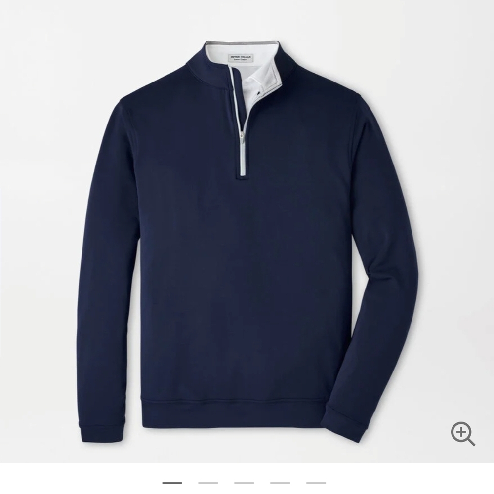 Peter Millar Dark Blue Zip-Up Sweater